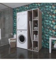 Kenzlife çamaşır-kurutma makinesi dolabı alyusha crd 180*120*60 banyo kapaksız arkalıksız (Karışık)