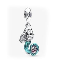 Nur Silver Disney The Little Mermaid Ariel Sallantılı Gümüş Charm NUR-BL00998
