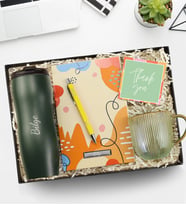 Kişiye Özel Termos & Defter & Kalem & Kupa Hediye Seti