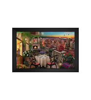 Manzara Temalı Kanvas Tablo 50 x 70 cm Siyah Çerçeve
