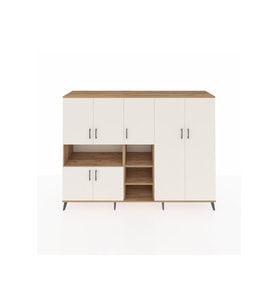 Hyperion Dolap 13 Raflı 7 Kapaklı 220x44x163 Çam-Aytaşı/Çam