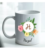 Kişiye Özel İsim ve Fotoğraf Baskılı H Harfli Kupa Bardak No:020