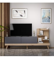 TV Sehpası Desso Antrasit Ceviz 180 cm