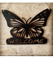 EV KAPI SÜSÜ KELEBEK  WELCOME
