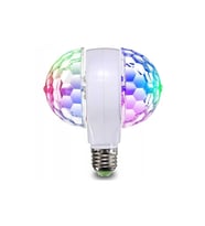 Sese Duyarlı Renkli Tavan Disko Topu, RGB Hoparlörle Eğlence Keyfi (Krem)