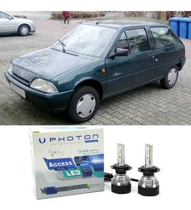 Citroen AX Led Xenon Uzun + Kısa Far Ampulü H4 Access Yeni Seri Beyaz