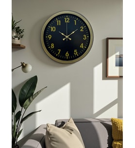 River World Duvar Saati 40 cm  Metal Klasik Eskitme