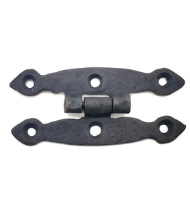 Antika Tarz Dekoratif Pirinç Dar Menteşe - 75x39 Mm, Oksit