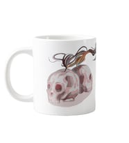 Kuru Kafa Temalı Porselen Kupa Bardak (Çok Renkli)