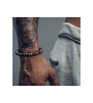 Erkek > Massive Ahşap - Lav Ve Lapis Lazuli Doğal Taşlı Bileklik  1 Numaralı Tercih!  Booster