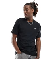 Nike Sportswear Club Men's T-Shirt Erkek Pamuklu Tişört Siyah
