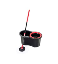 13LT - SİYAH - ŞİRİNK OTOMATİK DÖNERLİ KOVA MOP TEMİZLK SETİ (5343)