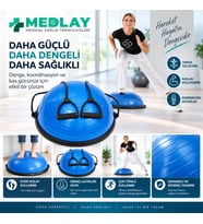 MEDLAY Bosu Ball Denge Topu 60 Cm Mavi