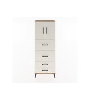 Hyperion Dolap 2 Raflı 4 Çekmeceli 2 Kapaklı 60x44x163 Çam-Aytaşı