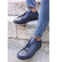 Hakiki Deri Erkek Casual Ayakkabı 819MA2315 (Lacivert)