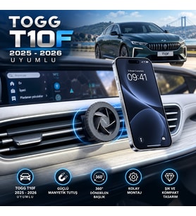 Togg T10F 2025 ve Sonrası Araç Içi Premium Telefon Tutucu - Araba Telefon Tutacağı