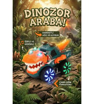 Hareketli Dinozor Oyuncak Araba - Işıklı, Müzikli, Çarp Dön Özellikli T-Rex Kamyon - 2 Yaş+