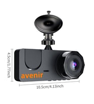 AV-C232W 1080P 3 Kameralı WiFi Araç Kamerası - APP KONTROL (Siyah)