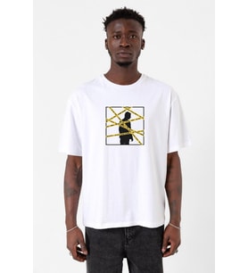 The Mentalist Crime Scene Tape Beyaz Erkek Oversize Tshirt