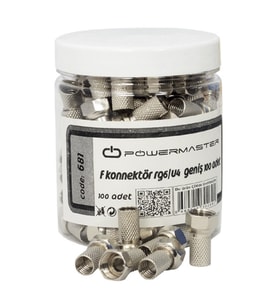 F Konnektör Rg6/u4 Geniş 100 lü Paket