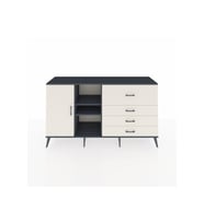 Kronos Konsol 4 Raflı 4 Çekmeceli Tek Kapaklı  176x59x99 Antrasit-Aytaşı