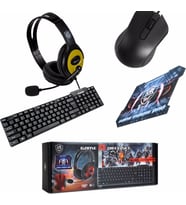 Pazariz Klavye Mouse Seti Mouse Pad Oyuncu Kulaklığı K40 - 4 Lü Oyuncu  Seti