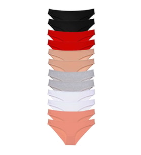 12 adet Süper Eko Set Likralı Kadın Slip Külot Set