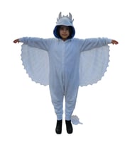 Işığın Öfkesi Ejderha Kostümü Beyaz Ejderha Pijama Tulum Kostüm