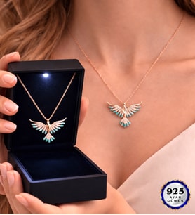 925 Ayar Gümüş Kolye - Premium Işıklı Özel Kutusunda - Farklı Model Seçenekleriyle (Model 2)