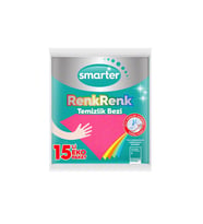 SMARTER RENKRENK TEMİZLİK BEZİ 15 Lİ