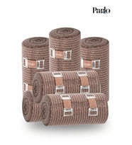 Elastik Bandaj 10 cm x 1,5 m 6’lı Set – %300 Esnek, 4,5 m’ye Kadar Uzayan, Metal Kancalı Destek ve Sargı Bandajı