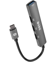 Type-C Metal USB Hub, 3x USB 2.0 + 1x USB 3.0 4 Port USB Çoklayıcı, Alüminyum Gövde Gri USB-C Hub, Laptop Tablet PC MacBook İçin Mouse Klavye USB Bellek Aksesuar Bağlantı Adaptörü