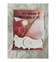 Atölye Lavi Shop Bayrak Boyama Kiti (15 ADET)/23 nisan / 19 mayıs / 30 Ağustos /29 ekim/ aile katılım,kendin yap,DIY