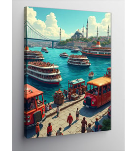 Kanvas Tablo İstanbul Limanı