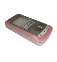 Nokia 6110N Full Kasa Kapak Tuş Takımı 6110N Uyumlu Pembe Renk Orta Kasa Ön Kapak Arka Kapak