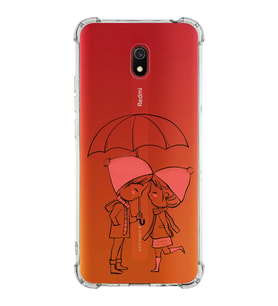 Xiaomi Redmi 8A Köşe Korumalı Antişok Kapak Aşk Tasarımlı Şeffaf Silikon Kılıf