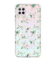 Huawei P40 Lite Uyumlu Çiçek Desenli Şeffaf Telefon Kılıfı