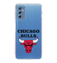 Samsung Galaxy M52 Uyumlu Kamera Korumalı Kapak Chicago Bulls Tasarımlı  Şeffaf  Kılıf