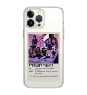 Iphone 15 Pro Uyumlu Stranger Things Minimalist Poster Desenli Şeffaf Telefon Kılıfı