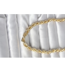 CM 14K Gold Renk Kalın Burgu Zincirli Model 60 cm Kadın Kolye - EBJ260207W39463