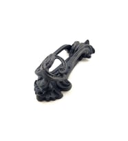 Antika Tarz Dekoratif Pirinç Doğa Kapı Tokmağı, Taktak - 205x73 Mm, Oksit