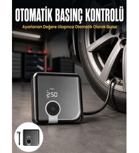 Kompakt Tasarımlı LED Işıklı Taşınabilir Ha Kompresörü Yeni Nesil