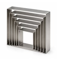Fida Pasta Çemberi Kare Düz 0,8mm Yükseklik 10 cm Paslanmaz 12x12 cm