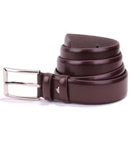 Dagoster DMK26-302 Koyu Kahve 3,5 cm Suni Deri Erkek Kemer (Koyu Kahverengi)