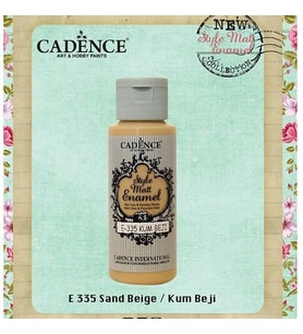 Cadence Style Matt Enamel Cam & Porselen Boyası 59 ml. E-335 Kum Beji 