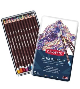DERWENT COLOURSOFT 12 Lİ TENEKE KUTU