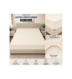200x200 Çarşaf 200x200 Lastikli Penye Çarşaf Kenarı Ekli En Büyük Boy %100 Penye Ve Pamuktan