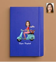 Kişiye Özel Kadın Model 13x21 Mavi Defter-52
