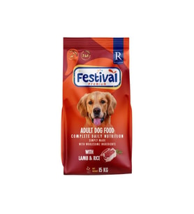 Festival Premium Adult Dog Food with Lamb&Rice 15 Kg