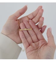 Kişiye Özel 925 Ayar Gümüş Minimal Zarif Çift İsim Kolye (Gold)